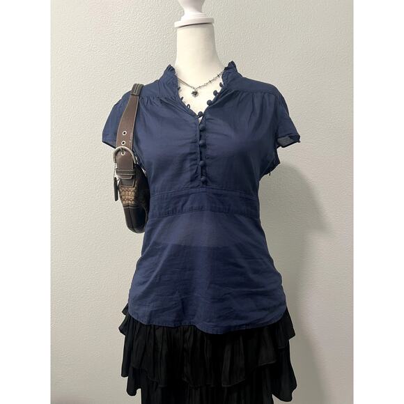 Y2K Vintage Button-Down Blouse - Picture 1 of 7